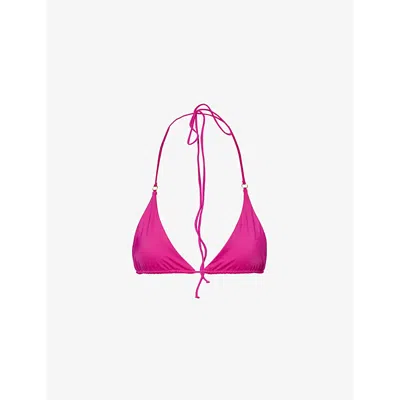 Away That Day Womens Rio Triangle-cup Bikini Top Wild Orchid