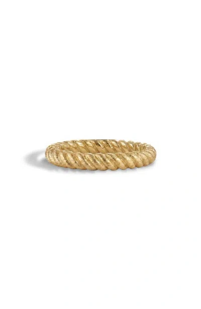Awe Inspired Braided Stacking Ring In Metallic Gold