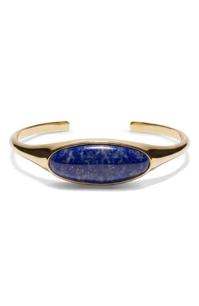 Awe Inspired Cabochon Cuff Bracelet In Blue