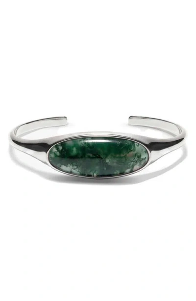 Awe Inspired Cabochon Cuff Bracelet In Green