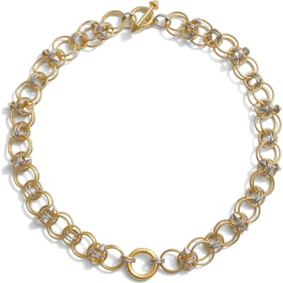 Awe Inspired Chain Mail Toggle Charm Collar