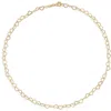 Awe Inspired Eternity Heart Chain Necklace In 14k Gold Vermeil