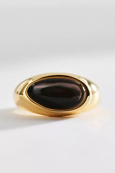 Awe Inspired Gemstone Signet Ring In Black
