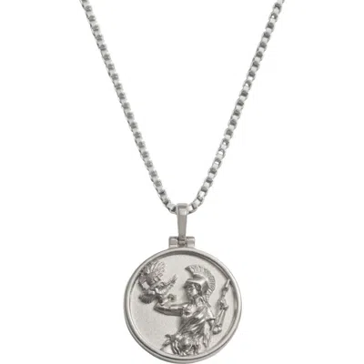 Awe Inspired Goddess Pendant Necklace In Silver