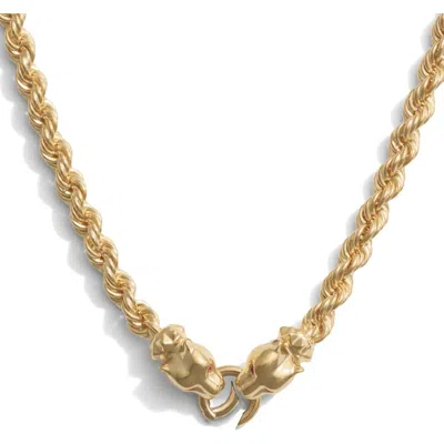 Awe Inspired Jaguar Collector Necklace In Gold