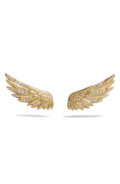 Awe Inspired Lab Grown Diamond Wing Ear Climbers In Gold