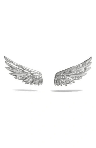 Awe Inspired Lab Grown Diamond Wing Ear Climbers In Metallic