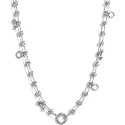 Awe Inspired Long Collector Necklace In Metallic