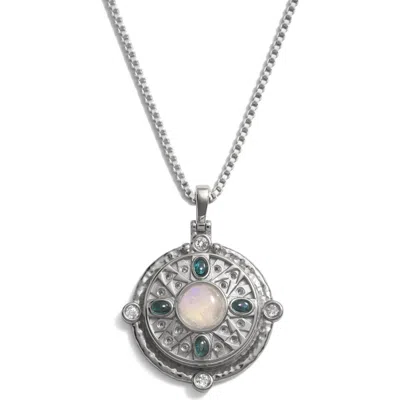 Awe Inspired Manifestation Locket Necklace In Metallic