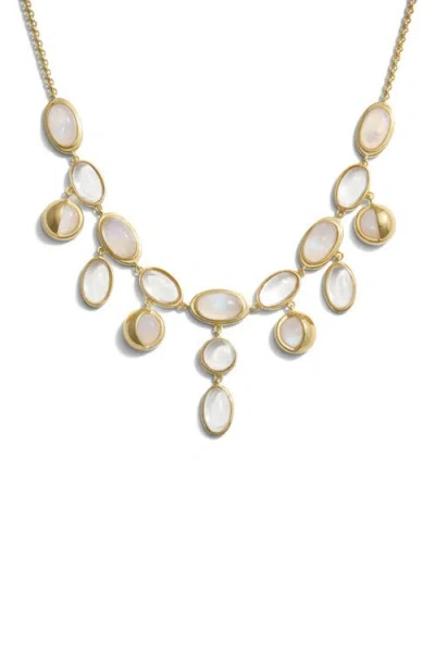 Awe Inspired Midnight Reflection Collar Necklace In Gold