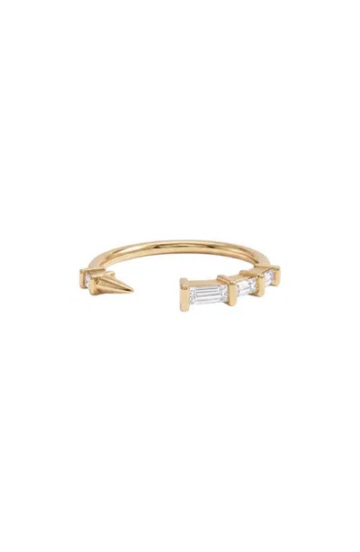 Awe Inspired Nocturne Graduated Dagger Band Ring In Transparent