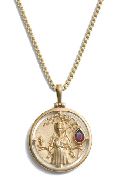 Awe Inspired Persephone Pendant Necklace In Gold