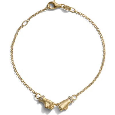 Awe Inspired Pinky Promise Bracelet In Gold