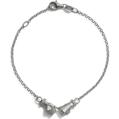 Awe Inspired Pinky Promise Bracelet In Silver