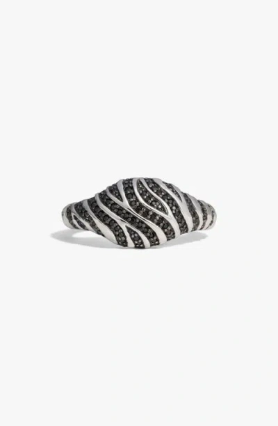 Awe Inspired Primal Panthera Signet Ring In Metallic