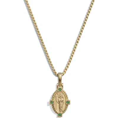 Awe Inspired Sekhmet Bastet Goddess Necklace In Gold