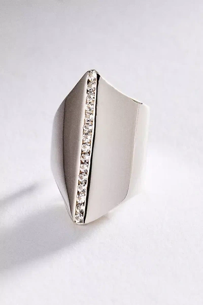 Awe Inspired Shield Ear Cuff In Metallic