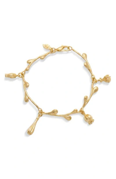 Awe Inspired Spell Botanicals Bracelet In Metallic Gold