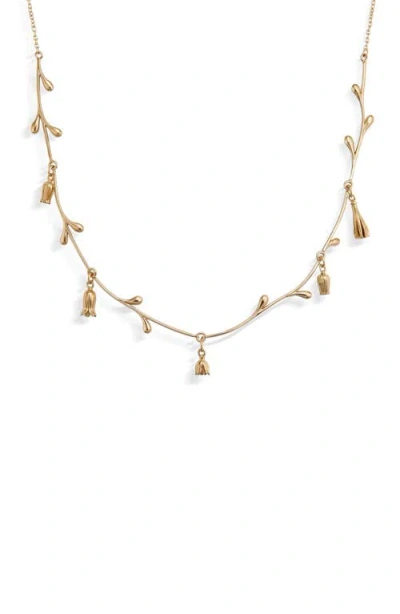 Awe Inspired Spell Botanicals Collar Necklace In Metallic Gold