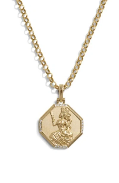 Awe Inspired Spellbound Oshun Goddess Necklace In Metallic Gold