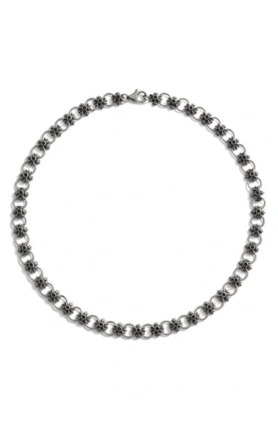 Awe Inspired Triple Moon Crest Necklace In Gray