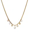 AWE INSPIRED WOMEN'S 14K GOLD VERMEIL, FRESHWATER PEARL & DIAMOND CHOKER NECKLACE