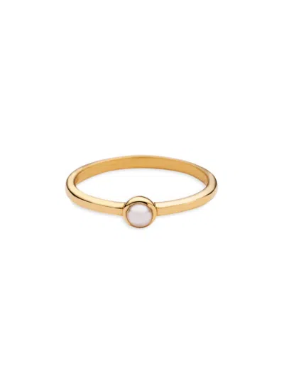 Awe Inspired Women's 14k Gold Vermeil Freshwater Pearl Band Ring