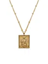 AWE INSPIRED WOMEN'S 14K YELLOW GOLD VERMEIL LILITH TABLET PENDANT NECKLACE
