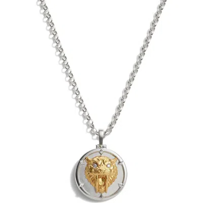 Awe Inspired X Jhené Aiko Saber-tooth Cat Pendant Necklace In Metallic