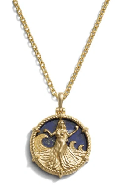 Awe Inspired Yemaya Pendant Necklace In Gold