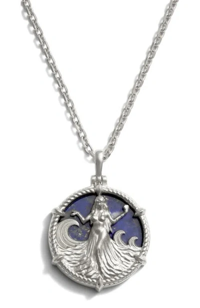 Awe Inspired Yemaya Pendant Necklace In Metallic