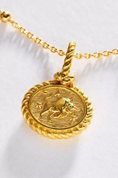 Awe Inspired Zodiac Gemstone Pendant Necklace In Gold