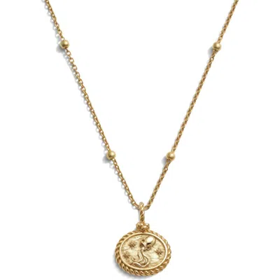 Awe Inspired Zodiac Pendant Necklace In Gold