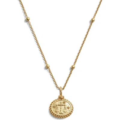 Awe Inspired Zodiac Pendant Necklace In Gold