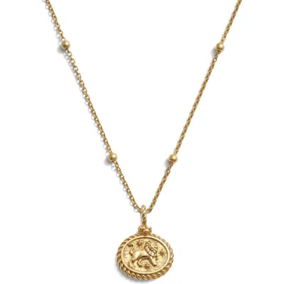 Awe Inspired Zodiac Pendant Necklace In Gold