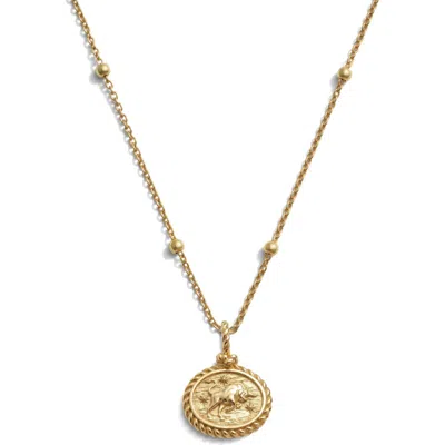 Awe Inspired Zodiac Pendant Necklace In Gold