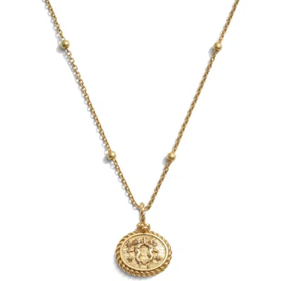 Awe Inspired Zodiac Pendant Necklace In Gold