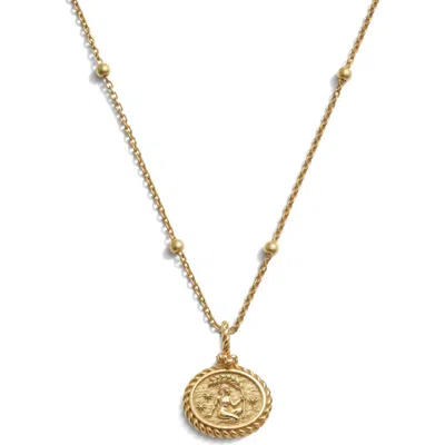 Awe Inspired Zodiac Pendant Necklace In Gold