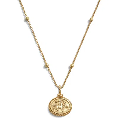 Awe Inspired Zodiac Pendant Necklace In Gold