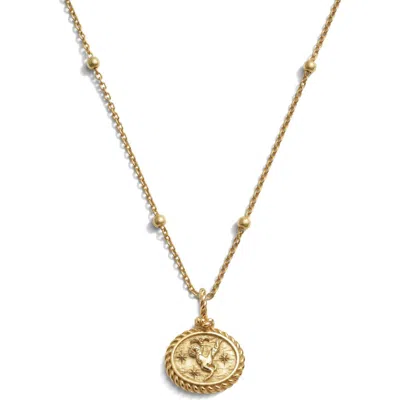 Awe Inspired Zodiac Pendant Necklace In Gold