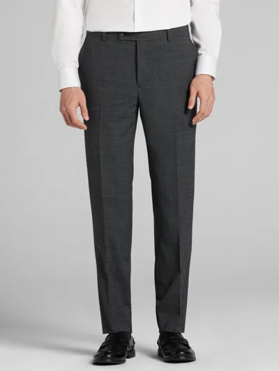 Awearness Kenneth Cole Big & Tall Chillflex Slim Fit Mini Check Men's Suit Pants In Black