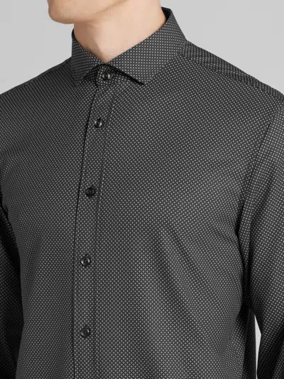 Awearness Kenneth Cole Big & Tall Men's Chillflex Slim Fit 4-way Stretch Button Up Shirt In Black