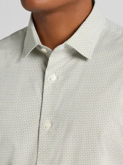 Awearness Kenneth Cole Big & Tall Men's Chillflex Slim Fit 4-way Stretch Button Up Shirt In Green