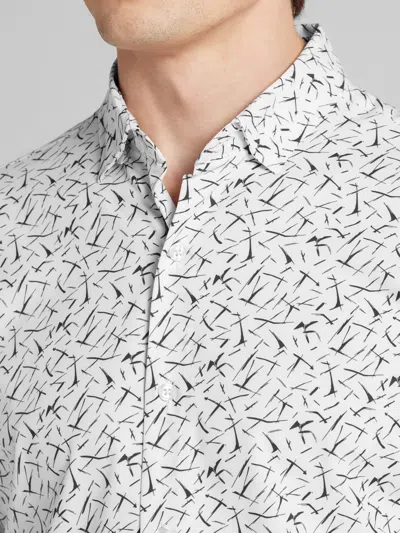 Awearness Kenneth Cole Big & Tall Men's Chillflex Slim Fit 4-way Stretch Button Up Shirt In White