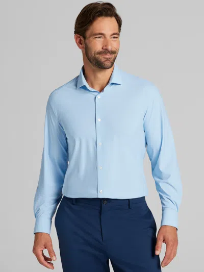 Awearness Kenneth Cole Big & Tall Men's Chillflex Slim Fit 4-way Stretch Dress Shirt In Blue