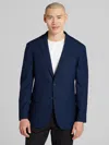 Awearness Kenneth Cole Big & Tall Men's Modern Fit Check Sport Coat In Blue