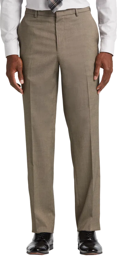 Awearness Kenneth Cole Big & Tall Men's Modern Fit Dress Pants In Brown
