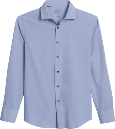 Awearness Kenneth Cole Big & Tall Men's Modern Fit Performance 4-way Stretch Button Up Shirt In Blue