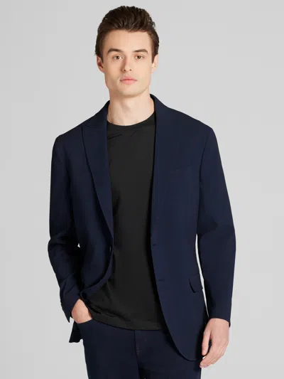 Awearness Kenneth Cole Big & Tall Men's Modern Fit Plaid Seersucker Sport Coat In Blue