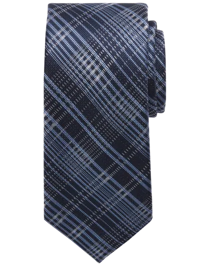 Awearness Kenneth Cole Big & Tall Men's Narrow Stitch Plaid Tie In Blue